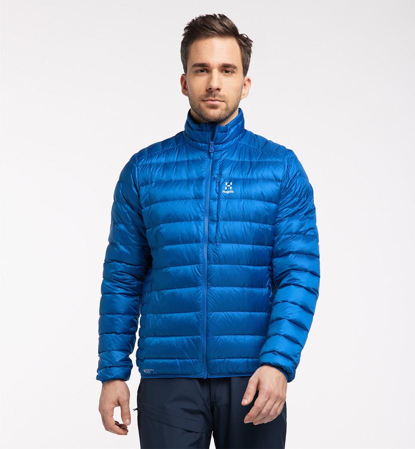 Haglöfs Mens Roc Down Jacket Blue New Zealand 20537AWHN